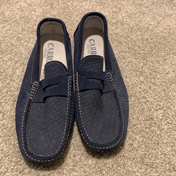 Carro Positano Blue Woven Driving Loafer 44 - Picture 2 of 4